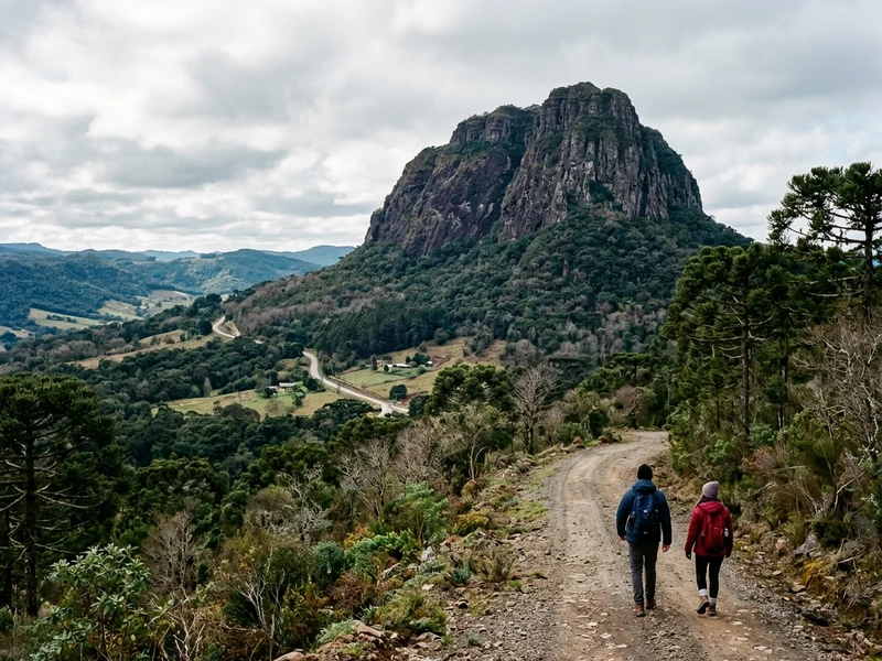 Roteiro dinâmico e implacável elaborado para desbravadores dispostos a encarar a força da natureza no auge do inverno gaúcho. São três dias de imersão total com escalada em rocha basalto no imponente Morro Malakoff, salto vertiginoso de parapente no Ninho das Águias, descida técnica de rapel aquático na Cascata do Panelão e circuitos pesados de mountain bike e trekking por cristas isoladas. Uma expedição sem pausas passivas, equilibrando esforço físico de alto nível, segurança técnica rigorosa e excelente culinária serrana para recarregar as energias. 🏔️🧭⚡
