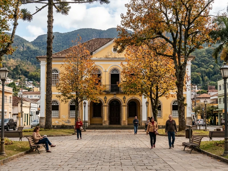 Um roteiro com foco absoluto em memória histórica, arte e identidade cultural na serra fluminense 🏔️. A jornada resgata a fundação da colônia suíça em 1819 e as chegadas germânicas subsequentes através de documentos originais, igrejas centenárias e colégios jesuítas 📜. O itinerário avança para a zona rural e os distritos de São Pedro da Serra e Lumiar, evidenciando o artesanato sustentável, a culinária autêntica de trutas, queijos alpinos e fondues tradicionais 🧀🍷. Uma imersão transformadora que prioriza aprendizado, contexto e conexão genuína com a comunidade serrana.