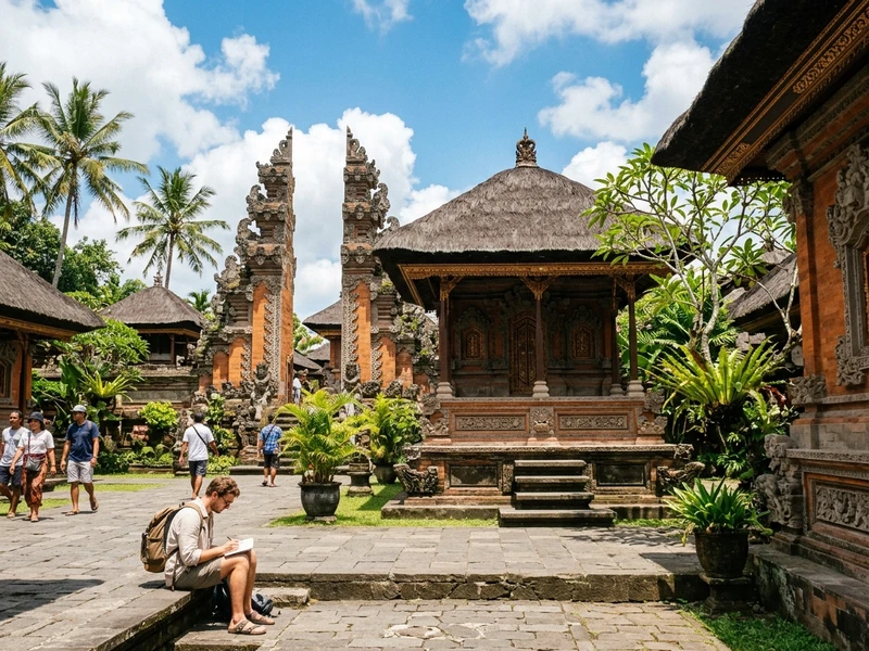 Um roteiro sob medida para mochileiros que desejam vivenciar a alma legitima de Bali sem estourar o orcamento! 🌿 Percorra mercados tradicionais aromaticos, descubra templos sagrados centenarios, explore parques artisticos e ruinas cheias de street art em uma atmosfera jovem e independente. O itinerario prioriza warungs deliciosos onde cada refeicao custa poucos dolares, hostel estrategico e bem avaliado para fazer amizades do mundo inteiro e deslocamentos super economicos com onibus municipais e mototaxis. Liberdade total para explorar culturas fascinantes gastando o minimo! 🎒🛵
