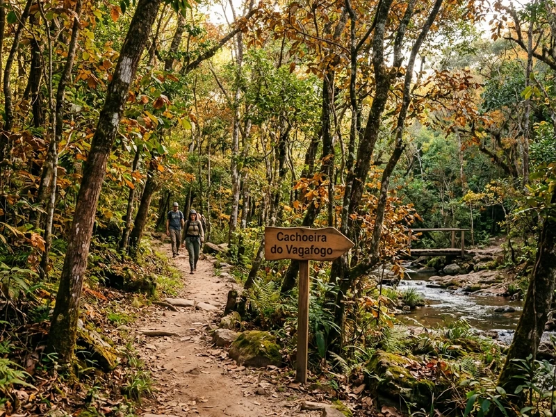 Uma expedição ecológica desenhada para amantes da natureza que valorizam baixo impacto ambiental e conservação autêntica. O roteiro percorre reservas particulares do patrimônio natural, santuários ecológicos e o grandioso Parque Estadual dos Pireneus com guias ambientais certificados. Desfrute da exuberância do Cerrado no outono, com suas nascentes límpidas, vegetação rupestre e trilhas históricas, complementadas por uma culinária agroecológica requintada com insumos locais sustentáveis. Uma verdadeira comunhão com a vida selvagem e a biodiversidade brasileira! 🍃🥾💦