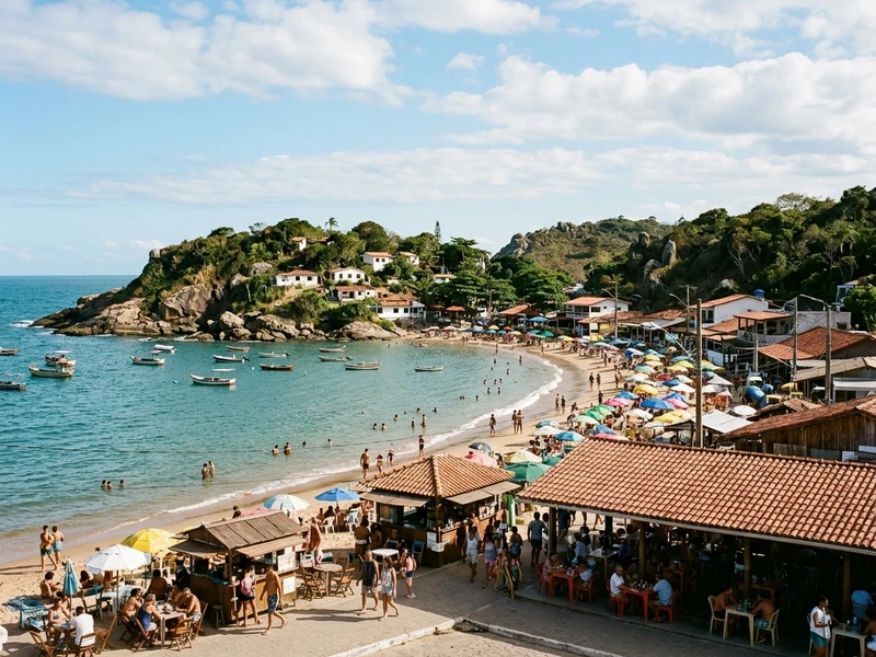 Um roteiro exclusivo desenhado para verdadeiros amantes da gastronomia que buscam a genuína culinária capixaba em Guarapari durante o verão. 🌊 Sem artifícios ou armadilhas para turistas, este itinerário percorre os endereços consagrados de Meaípe, o efervescente Mercado de Peixes central e a surpreendente rota das montanhas de Buenos Aires. 🍲 Os viajantes saborearão a legítima moqueca capixaba no Cantinho do Curuca, a histórica torta capixaba do Gaeta, queijos de pequenos produtores, cervejas locais e os tradicionais petiscos de boteco com peroá crocante. 🐟 Cada momento foi cuidadosamente planejado para aliar prazer sensorial, cultura e o melhor da hospitalidade litorânea capixaba.