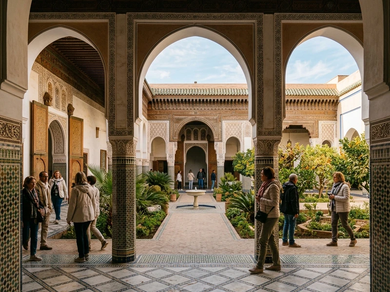 Um roteiro minucioso e denso pela cidade imperial, planejado para viajantes que exigem profundidade cultural e contexto histórico. Durante três dias de outono, o percurso desvenda as dinâmicas políticas e religiosas das dinastias Saadianas e Alauitas, a arquitetura refinada da Madraça Ben Youssef, a ancestralidade dos povos berberes e o trabalho vivo das corporações medievais de ofício, sempre com o melhor da autêntica gastronomia marroquina. 🕌📜🏺