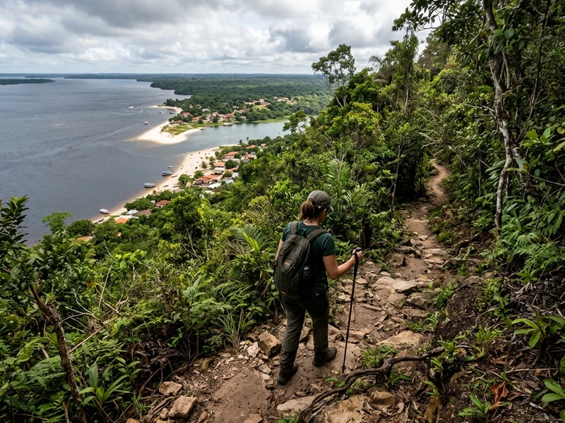 Prepare-se para uma jornada intensa de três dias desenhada para desbravadores de alta performance. 🧭 Enfrente a ascensão íngreme de serras panorâmicas, navegue de caiaque pelas correntezas dos igapós inundados do inverno amazônico e adentre a densa mata primária da Floresta Nacional do Tapajós em uma caminhada extrema de 14 quilômetros. 🌳 A aventura atinge seu ápice com arvorismo e escalada técnica em árvores centenárias da floresta tropical, com protocolos rígidos de segurança, instrutores certificados e equipamentos de ponta. Uma imersão autêntica com adrenalina pura, gastronomia paraense revigorante e a força indomável da natureza viva. ⚡🐊