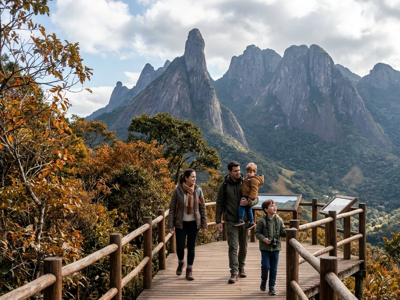 Roteiro planejado sob medida para famílias multigeracionais aproveitarem a serra com segurança e conforto absoluto. As atividades incluem trilhas adaptadas em passarelas elevadas, contemplação de lagos bucólicos, museus interativos térreos e praças planas de artesanato. O itinerário elimina deslocamentos cansativos e garante pausas diárias de repouso na hospedagem após o almoço, acolhendo as necessidades de crianças pequenas e pessoas idosas com muito charme e gastronomia aconchegante. 🏞️👨‍👩‍👧‍👦🍂