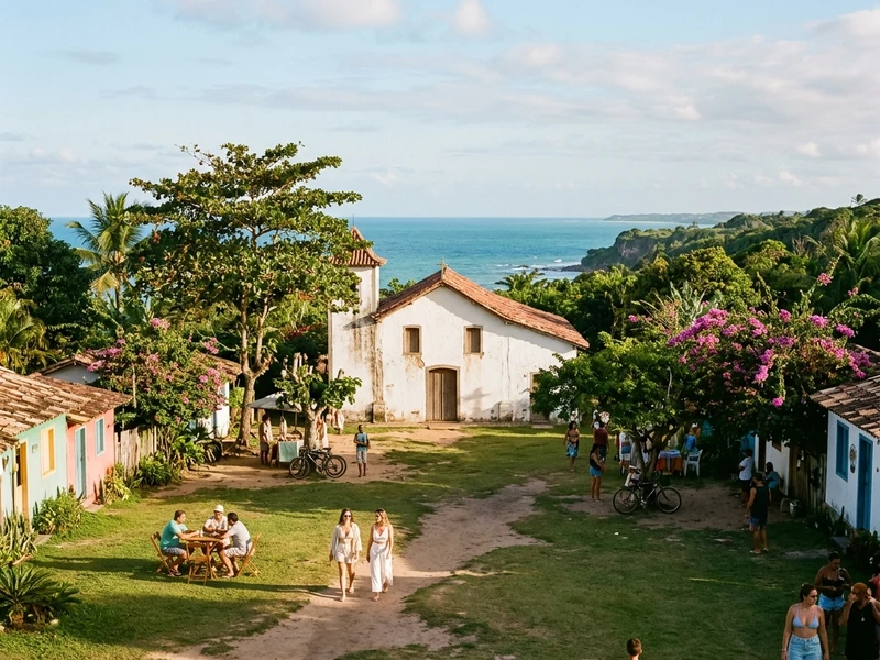Uma imersão antropológica e histórica singular no coração da Costa do Descobrimento 📜. Este itinerário transcende a superfície dos cartões-postais para investigar a herança viva deixada por jesuítas e pelos povos originários desde o século XVI 🌿. Ao longo de três dias, você explorará a arquitetura de taipa do Quadrado, participará de diálogos enriquecedores na Aldeia Pataxó Imbiriba e moldará cerâmica tradicional com mestres locais, sempre acompanhado por sabores autênticos da gastronomia baiana e caiçara 🍲.