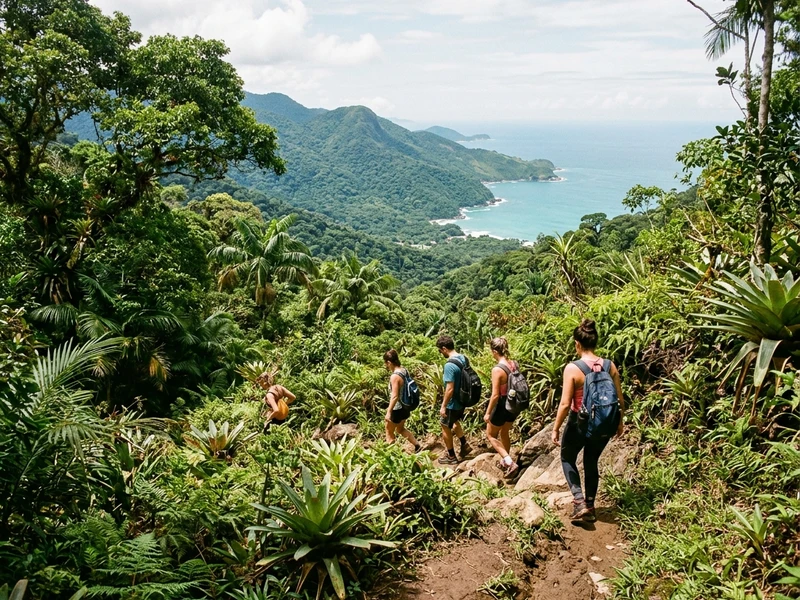 Uma expedicao de alto impacto moldada para aventureiros obstinados que buscam desafios fisicos reais e cenarios cinematograficos intocados 🌿⛰️. O roteiro desafia a gravidade no cume do Pico do Baepi a mais de mil metros de altitude, desce cachoeiras em rapel vertical, rasga estradas florestais em veiculos 4x4 ate o santuario selvagem de Castelhanos 🚙🌊 e doma os ventos cortantes do canal em sessoes velozes de kitesurf. Uma vivencia intensa, monitorada por equipamentos de ponta e focada em adrenalina pura longe do turismo convencional.