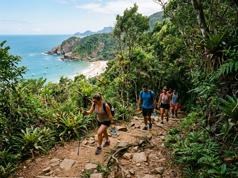 Um roteiro consciente e imersivo desenhado para quem busca experienciar a natureza preservada do litoral paulista. Em três dias sustentáveis, você desbrava as trilhas da APA Serra do Guararu, nada em praias acessíveis apenas a pé como a Prainha Branca e o Sangava, apoia comunidades tradicionais caiçaras e desfruta da orla do Tombo, referência mundial de conservação ambiental com selo Bandeira Azul. Uma jornada enriquecedora com mínimo impacto e máxima harmonia ecológica. 🍃🐬