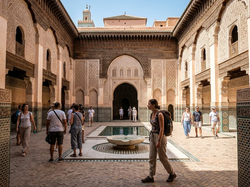 Descubra a fascinante energia de Marrocos com um roteiro pensado especialmente para mochileiros! 🎒🕌 Mergulhe nas ruelas históricas da Medina, explore os souks aromáticos sem gastar muito e deslumbre-se com a arquitetura primorosa da Medersa Ben Youssef e do Bahia Palace. Saboreie os autênticos tajines em restaurantes populares e viva a atmosfera vibrante da praça Jemaa el-Fnaa ao anoitecer. Tudo com hospedagem em hostel bem avaliado, pausas estratégicas durante o calor escaldante do verão marroquino e muito convívio intercultural. Uma imersão autêntica, econômica e inesquecível! ✨🇲🇦