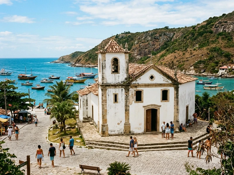 Uma imersão cultural profunda de 3 dias no berço histórico de Arraial do Cabo. 🏛️ Muito além dos cartões-postais de águas cristalinas, este roteiro revela a fundação da feitoria de Américo Vespúcio em 1503, templos coloniais quinhentistas, museus oceanográficos da Marinha e arqueologia subaquática. 🌊 Conheça a rica tradição oral caiçara, a herança operária da Companhia Nacional de Álcalis e os antigos sambaquis litorâneos, tudo harmonizado com o melhor da gastronomia regional e do artesanato genuíno. ✨