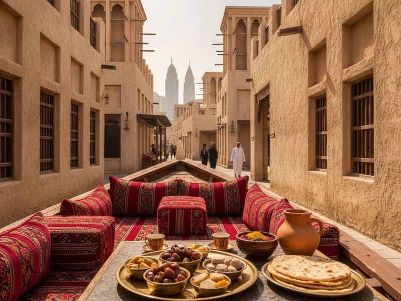 Prepare-se para uma aventura gastronômica inesquecível em Dubai! 🇦🇪 Este roteiro de 3 dias foi cuidadosamente elaborado para os amantes da boa comida, focando em experiências autênticas e restaurantes aclamados. Você explorará os aromas e sabores dos souks históricos, participará de uma aula de culinária para desvendar os segredos da cozinha Emirati, e se deliciará em restaurantes que são verdadeiras joias locais, incluindo o inovador Orfali Bros Bistro e o espetacular Al Hadheerah no deserto. Cada refeição é uma celebração dos ingredientes frescos e das tradições culinárias da região, garantindo uma imersão profunda na cultura gastronômica de Dubai. Prepare seu paladar para uma jornada de descobertas e prazeres culinários! 😋✨